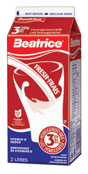 Image du lait 3 % Beatrice.